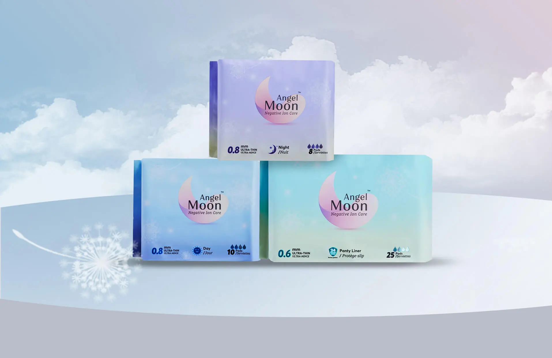 Angel Moon – Negative Ion Core Sanitary Napkins