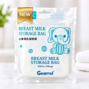 Gearrol Breast Milk Storage Bags – 30 Bags × 200ml, Pre-Sterilised & BPA Free