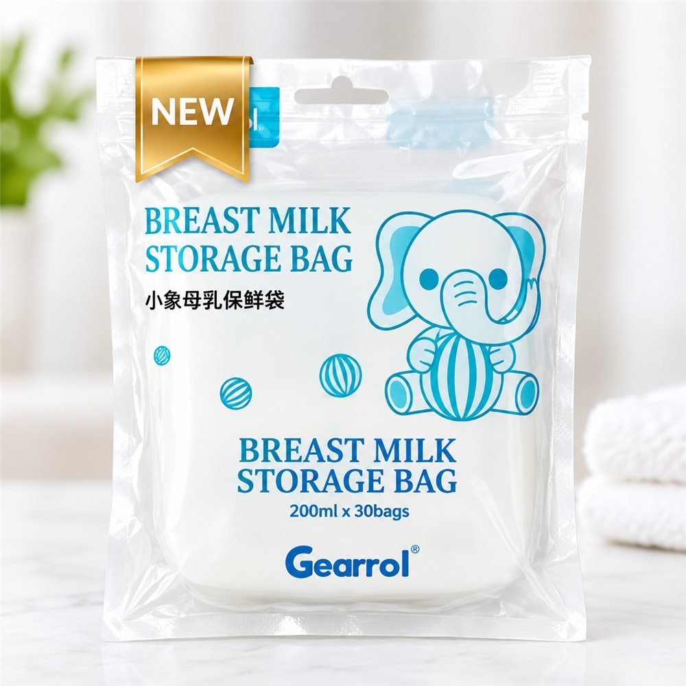 Gearrol Breast Milk Storage Bags – 30 Bags × 200ml, Pre-Sterilised & BPA Free