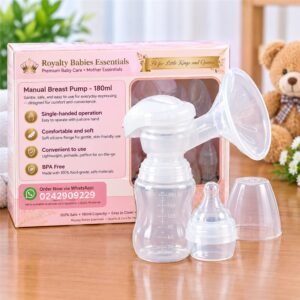 Manual Breast Pump 180ml – Single-Handed, Soft Silicone, BPA Free